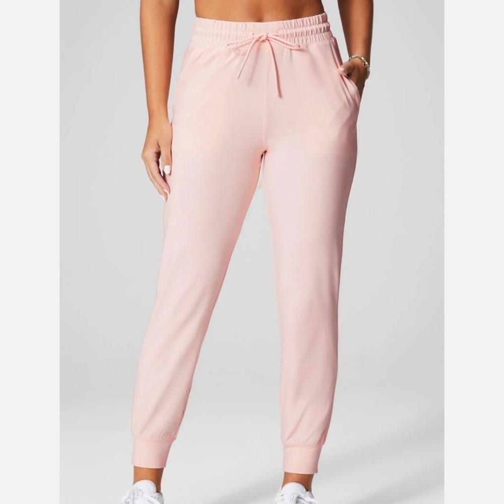 Fabletics High Waisted Performance Pink Athletic Joggers size XL